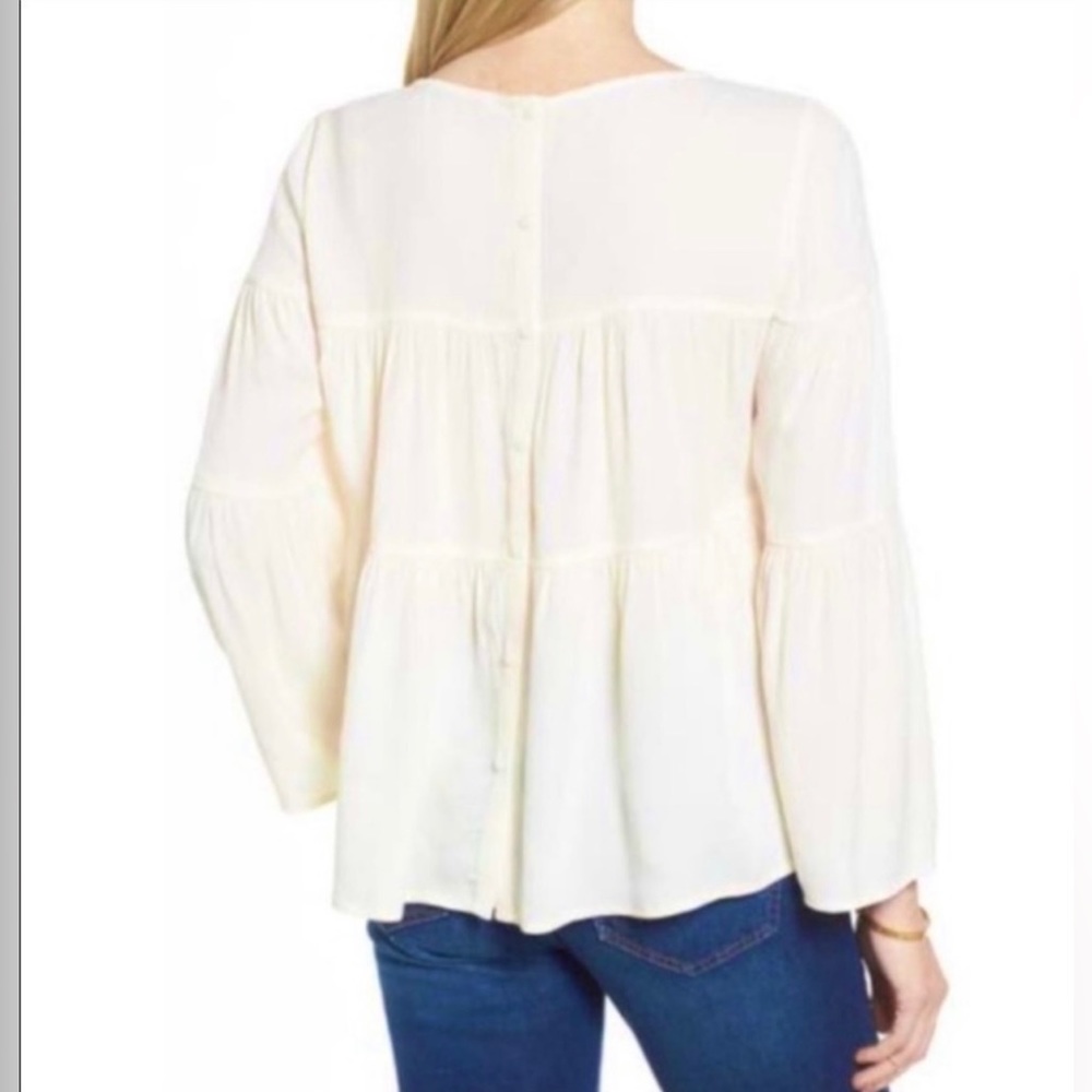 Madewell Tiered Button-Back Top - Picture 2 of 12